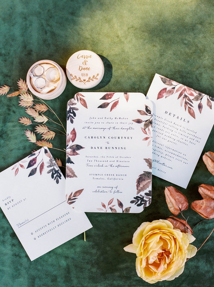 fall wedding invitations