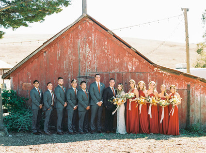 Fall wedding party style