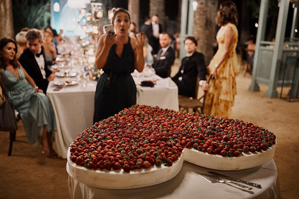 strawberry wedding cake