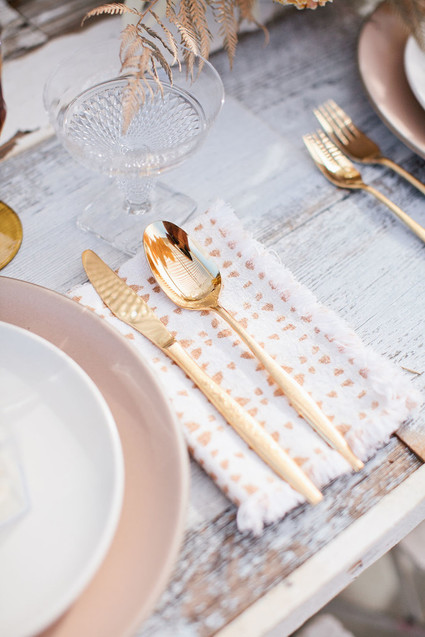 frayed printed napkins