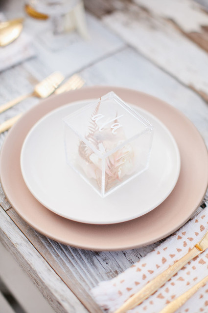 acrylic favor box place setting