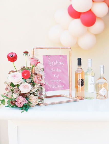 Pink bar menu