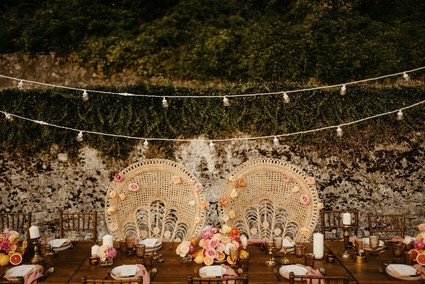 Floral peacock chairs Inspiration