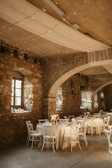 wedding reception in a medieval castle