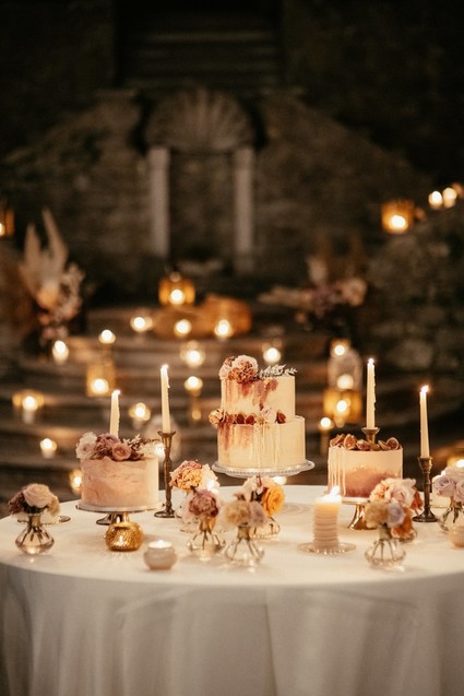 candlelight cake display