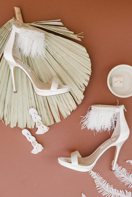Fringe bridal heels