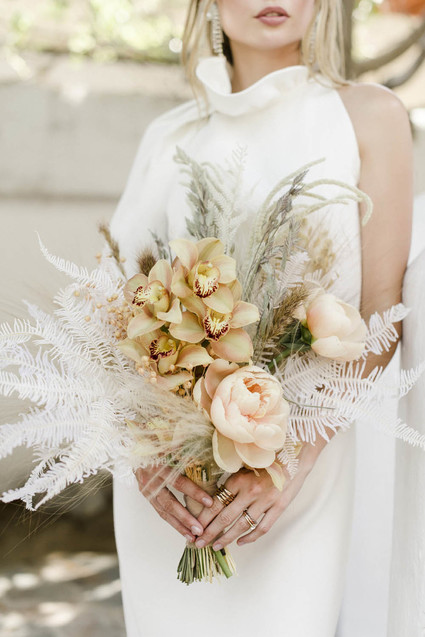 Modern boho bridal bouquet