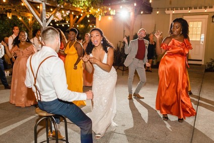 Bright, rustic orange + yellow Northern California ranch wedding