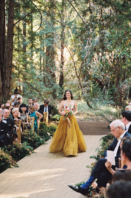 Yellow bridesmaid dress