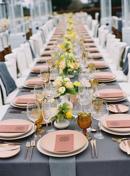 Elegant coastal tablescape