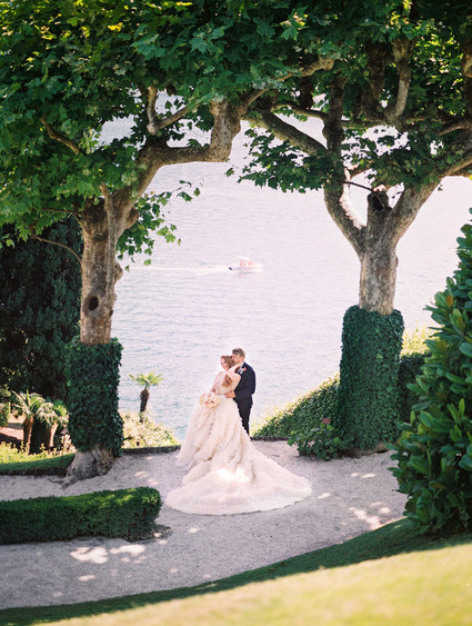 Dramatic ruffle wedding dress