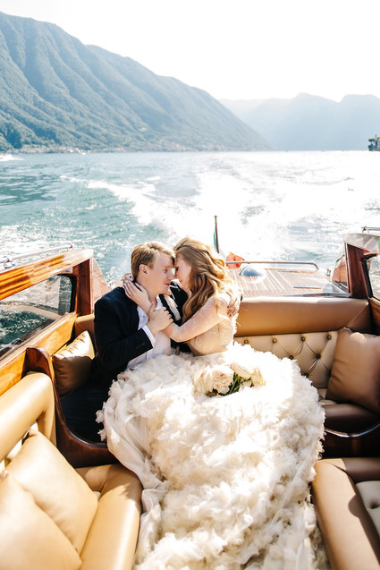 Dramatic ruffle wedding dress