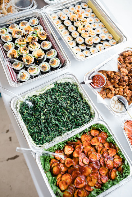 sushi spread for party