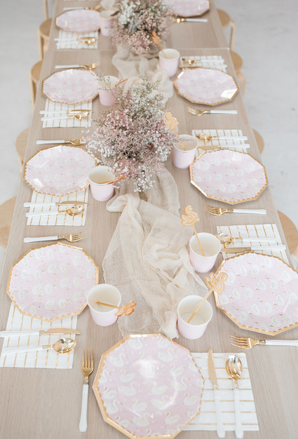 Pink Swan-themed 1st birthday Inspiration