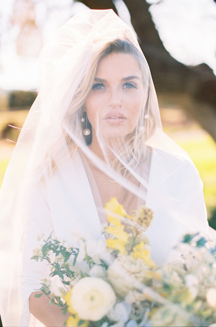 Yellow bridal bouquet