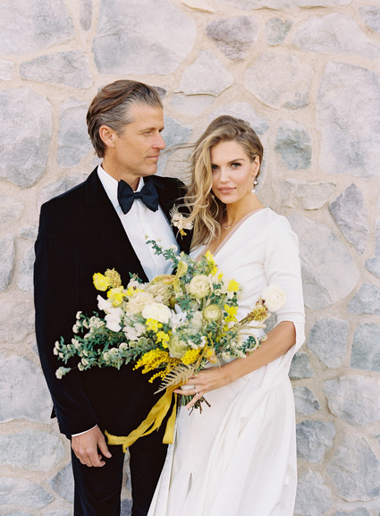 Yellow bridal bouquet