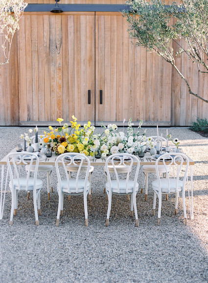 Yellow wedding centerpieces