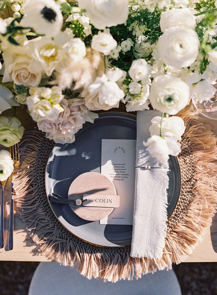 modern grey place settings