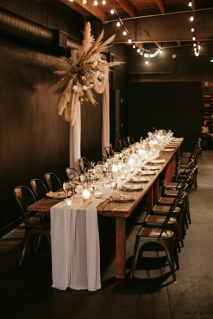 modern minimal wedding tablescaope