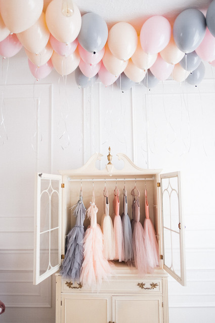 pastel balloons for girl's birthday