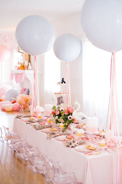 Pastel pink + lavender bird-themed girls birthday party