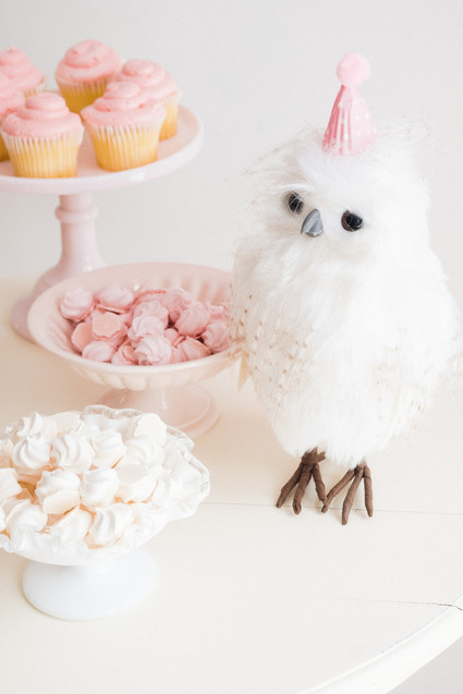 Pastel pink + lavender bird-themed girls birthday party