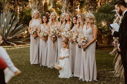 Neutral bridesmaid dresses