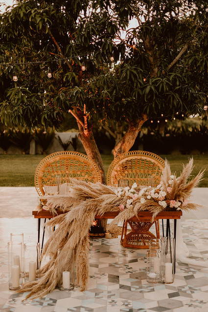 Pampas Grass wedding decor Inspiration