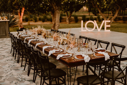 Wedding tablescape at ACRE