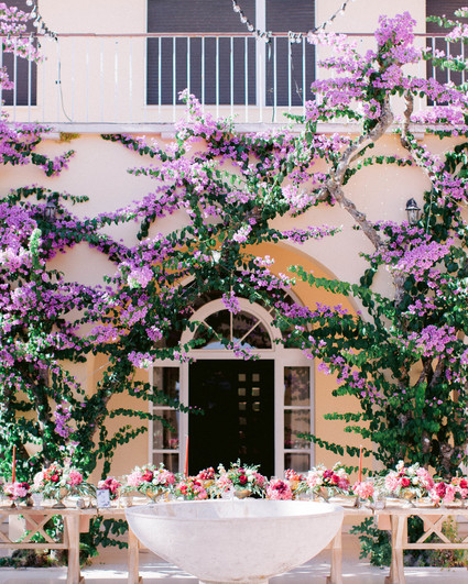 bougainvillea wedding backdrop