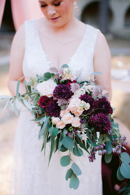 burgundy bridal bouquet