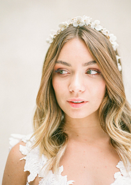 floral headpiece for bride Inspiration