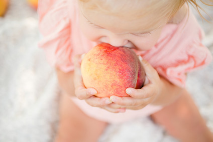 peach themed 1st birthday party