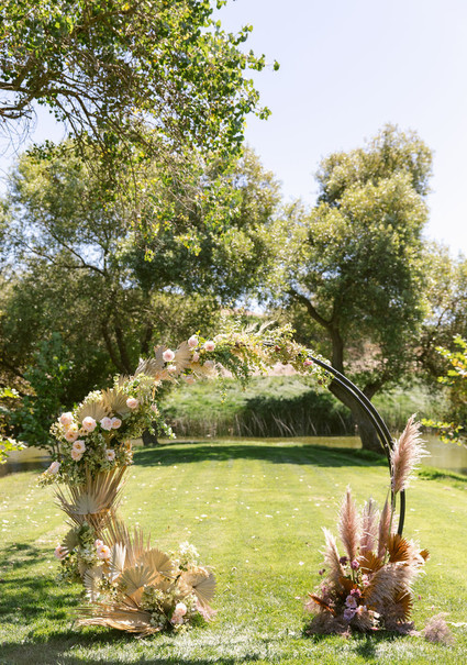 floral ceremony hoop 2020