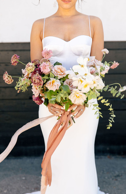 mauve bridal bouquet