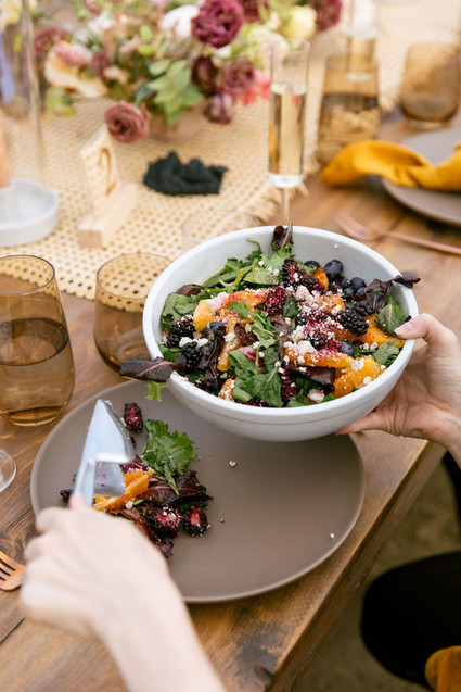 family style wedding reception