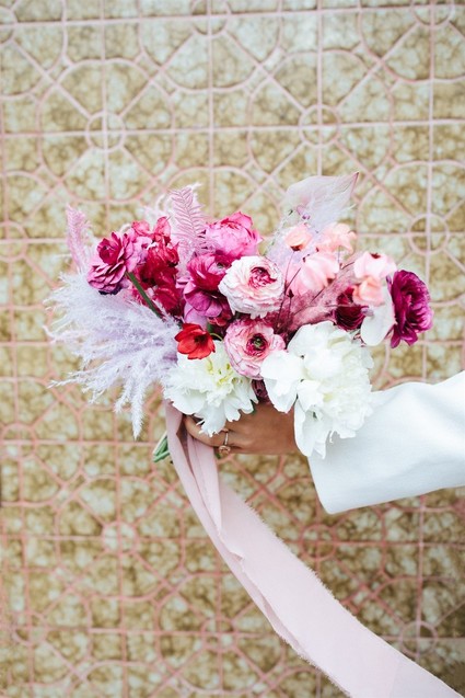 bright pink bridal bouquet Inspiration