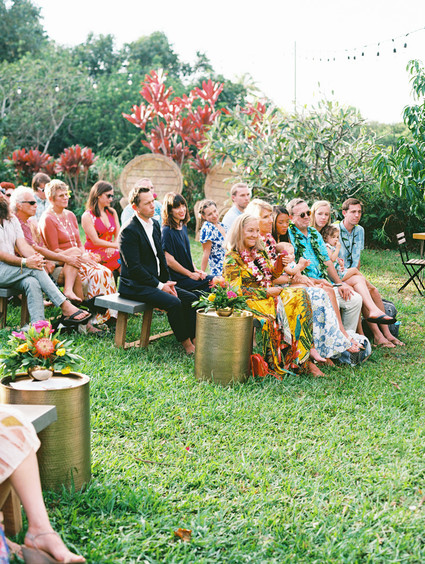Ram Dass officiated this couple’s bohemian Maui wedding