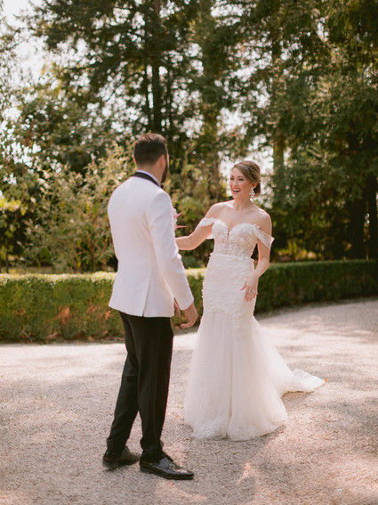 white tux from The Black Tux