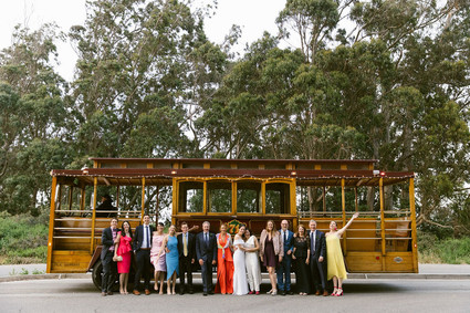 san francisco wedding with cable car