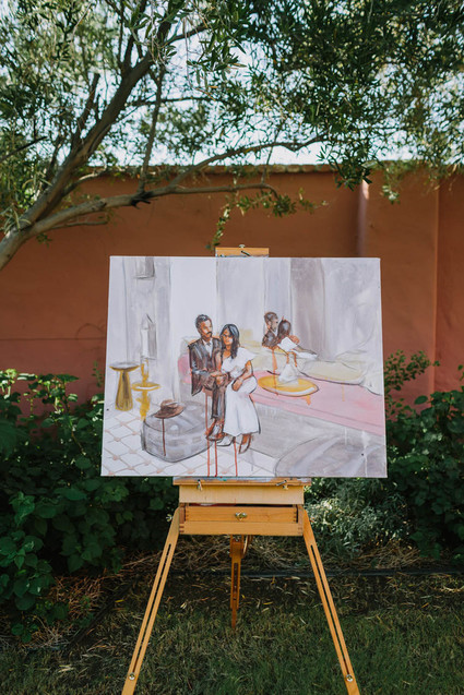 live painter at wedding