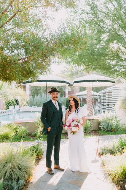 stylish vow reneal in Palm Springs Inspiration