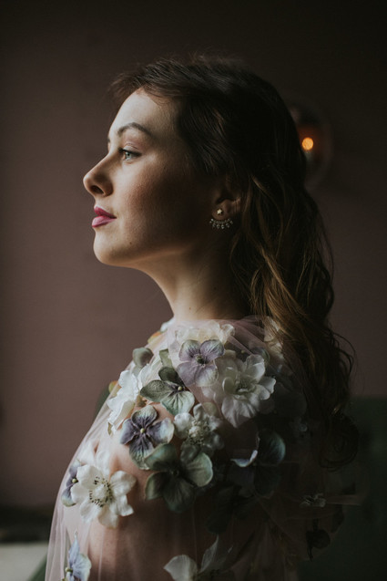 floral embellished wedding dress Inspiration