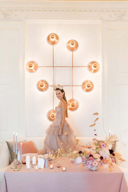 feminine, pink bridal ideas in a Lisbon palace