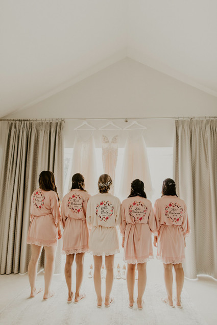 blush bridesmaid robes Inspiration