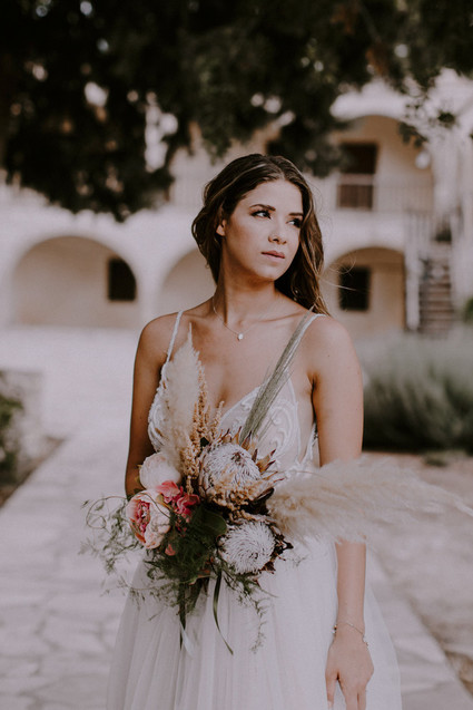 king protea bridal bouquet