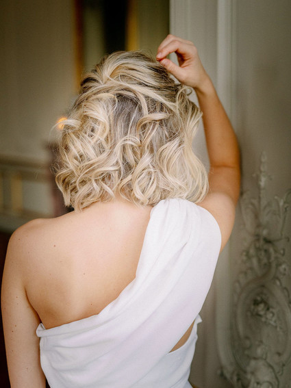 tousled bridal hair