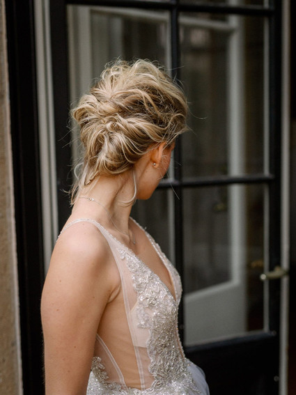 tousled bridal updo