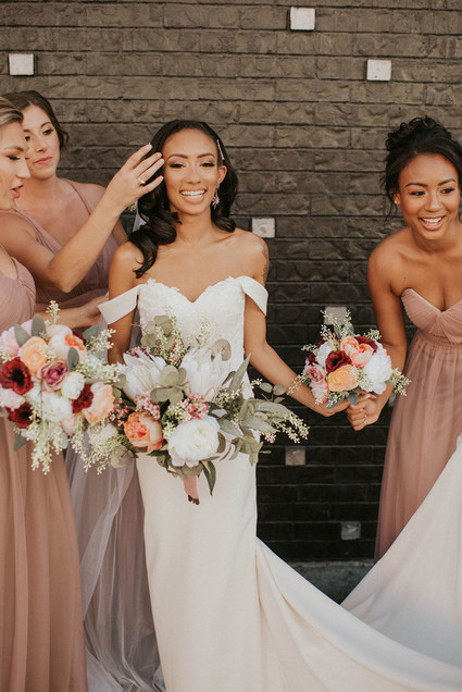 king protea bridal bouquet