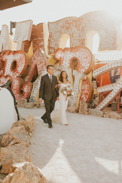 Neon Museum Vegas wedding